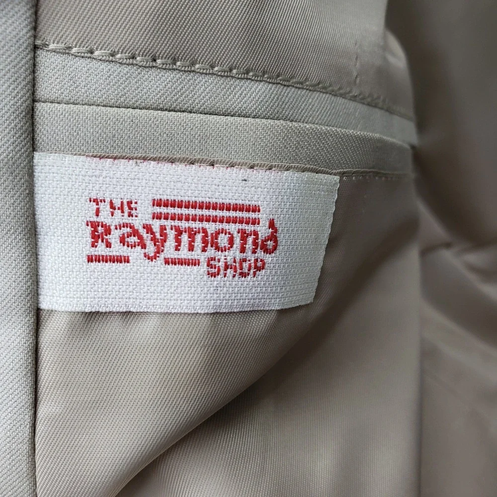 The Raymond Shop Mandarin Collar Nehru Jacket Blazer Cream Men's Size 42
